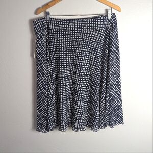 16 NWT Pendleton Window Pane Navy Print Skirt